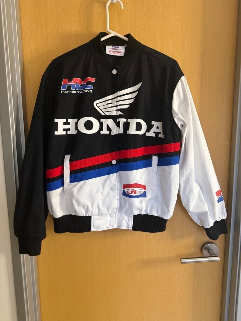JT Racing Womens Vintage-style Honda Racing Bomber Jacket Size Medium Motocross - Picture 3 of 11